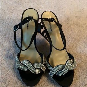 Mid heel embellished sandals